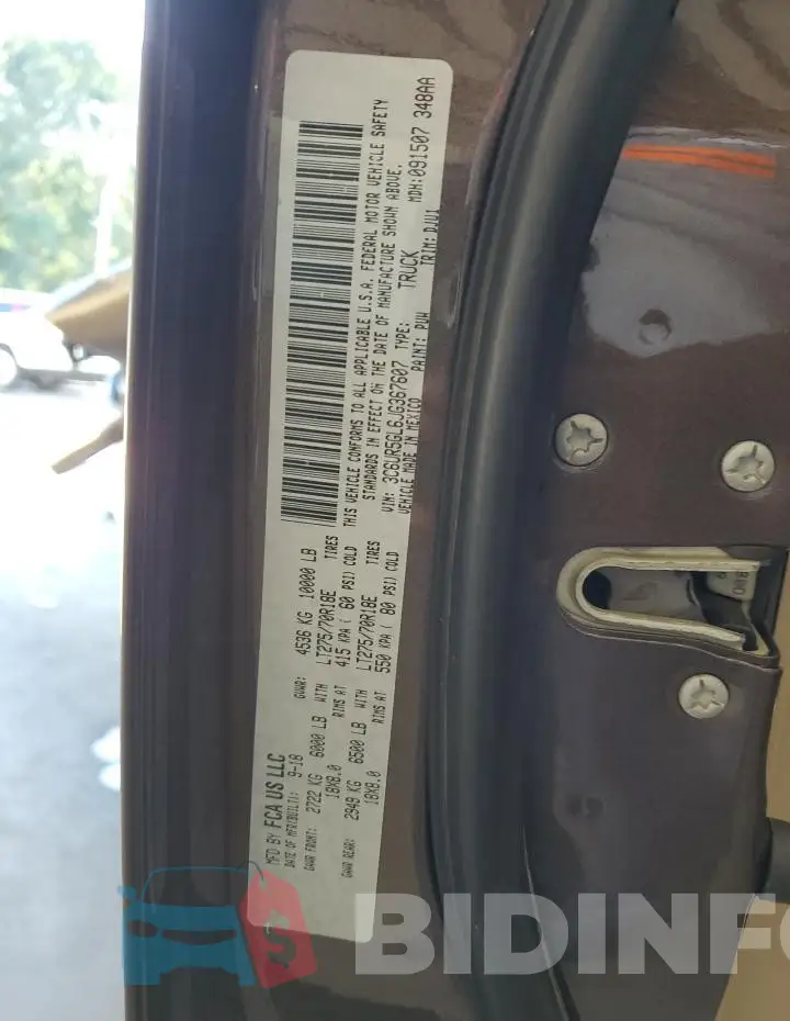 3C6UR5GL6JG367607 Photo# 12