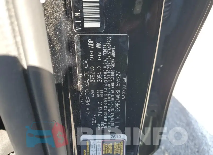 3KPF24AD8PE555227 Photo# 13