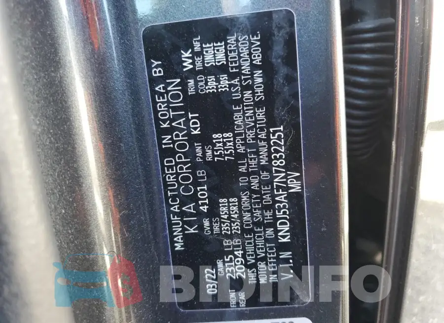 KNDJ53AF7N7832251 Photo# 13