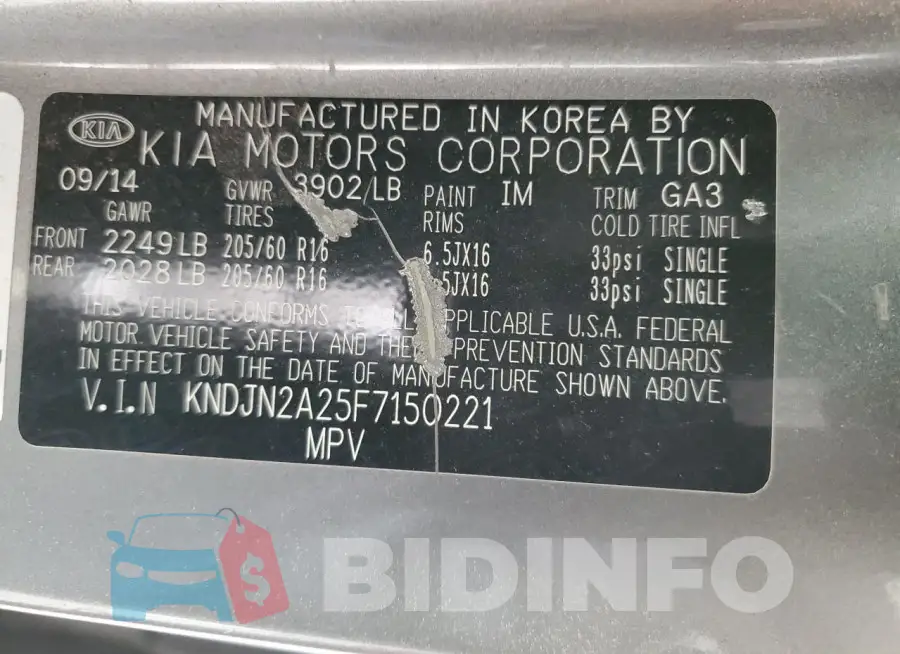 KNDJN2A25F7150221 Photo# 13