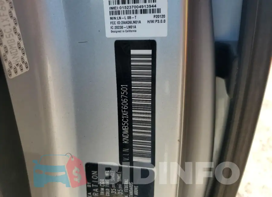 KNDMB5C1XF6067501 Photo# 13