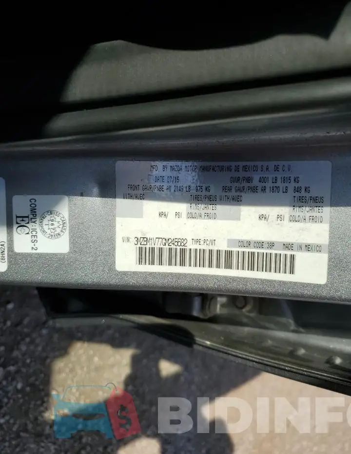 3MZBM1V77GM245682 Photo# 12