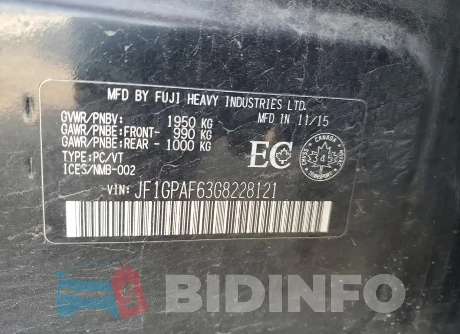JF1GPAF63G8228121 Photo# 12