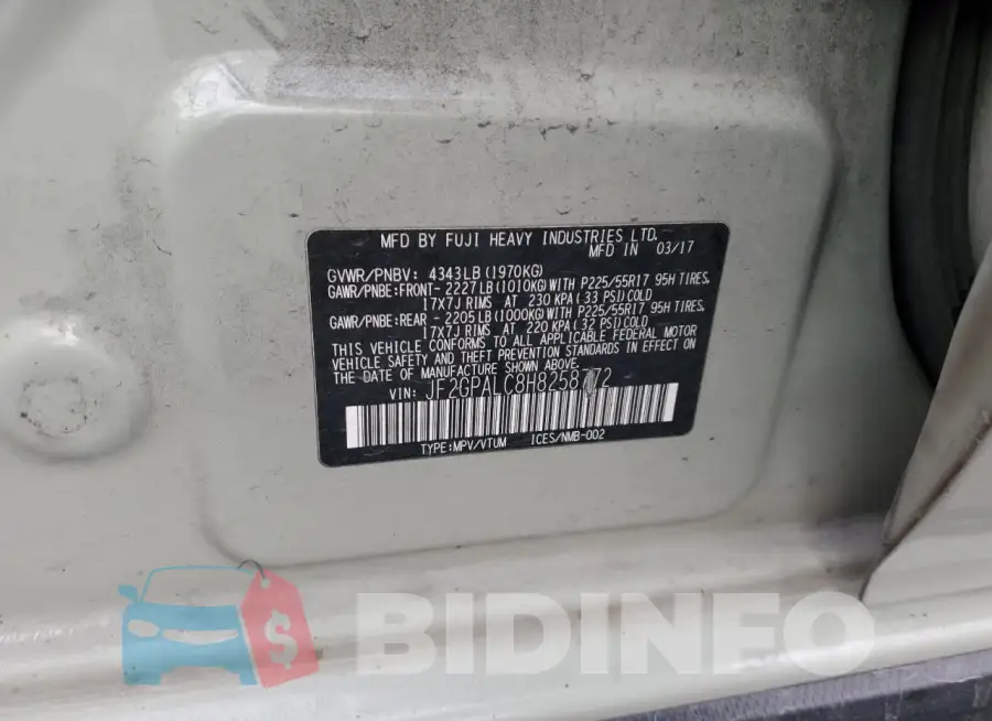 JF2GPALC8H8258772 Photo# 12