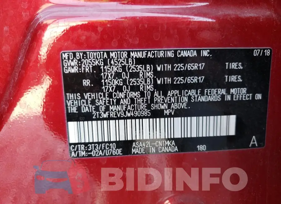 2T3WFREV9JW490985 Photo# 13