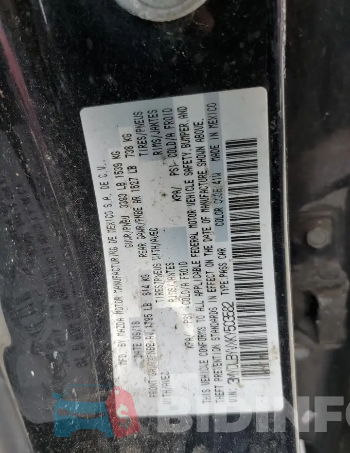 3MYDLBYVXKY503582 Photo# 13