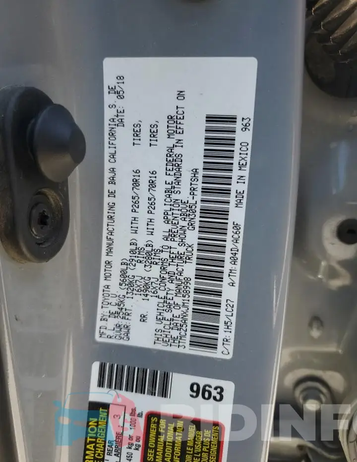 3TMCZ5ANXJM158998 Photo# 12