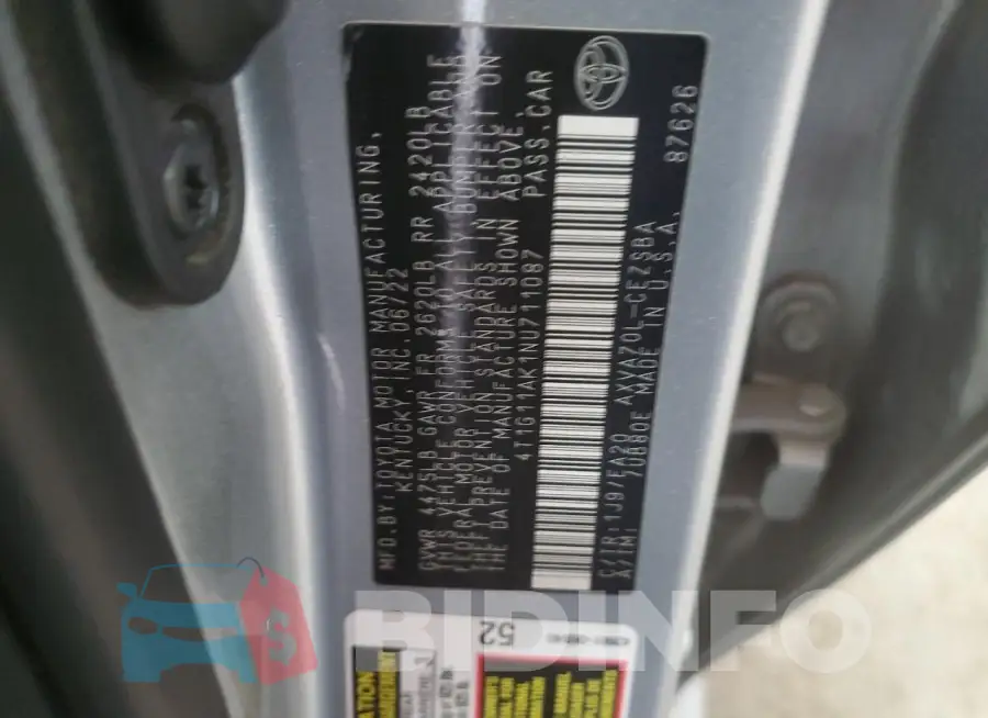 4T1G11AK1NU711087 Photo# 12