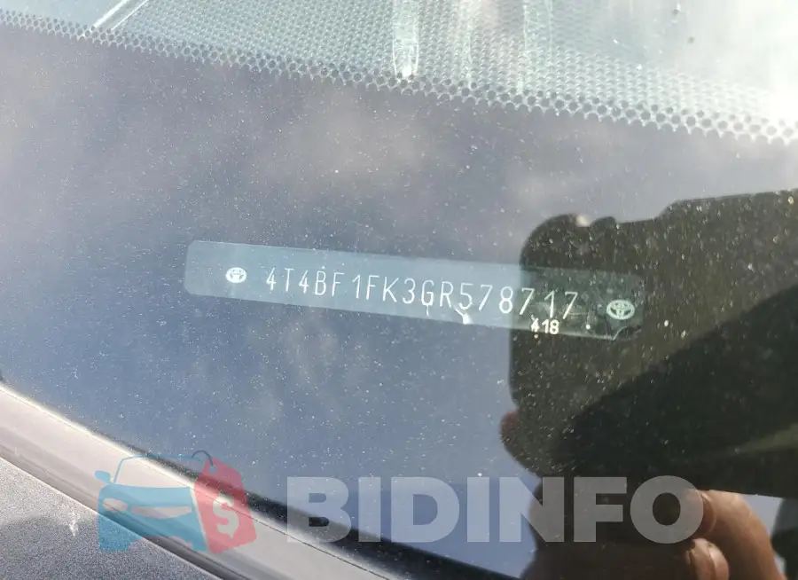 4T4BF1FK3GR578717 Photo# 12