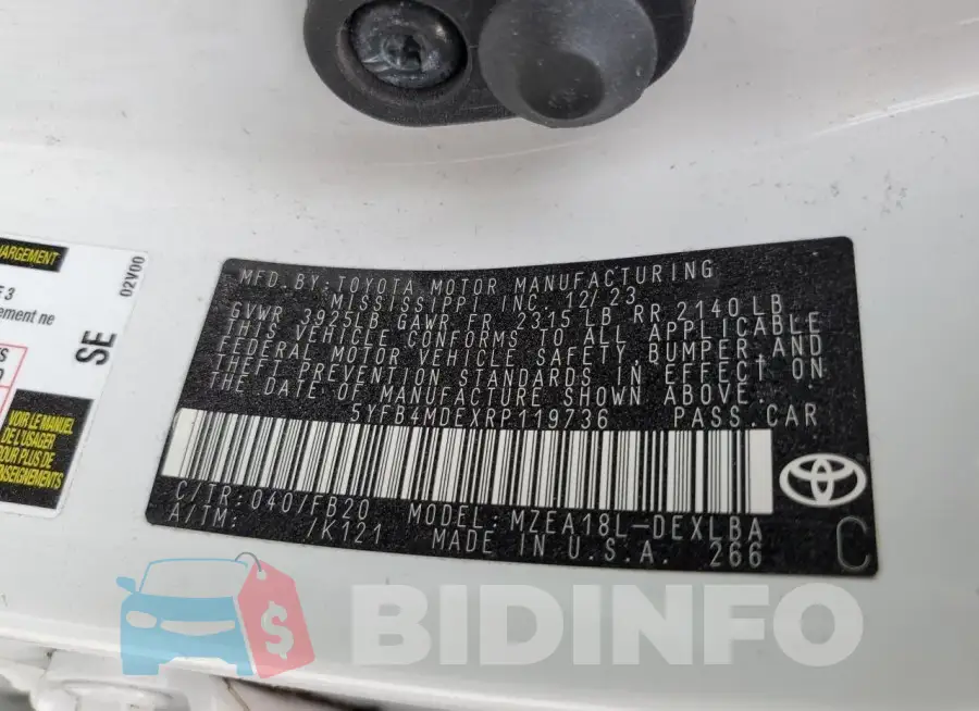 5YFB4MDEXRP119736 Photo# 12