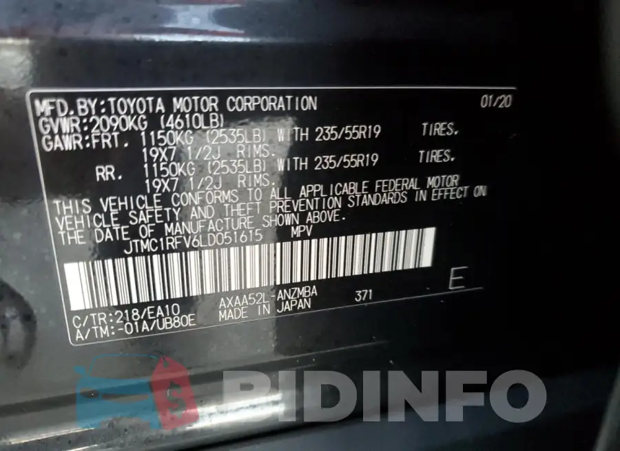 JTMC1RFV6LD051615 Photo# 14
