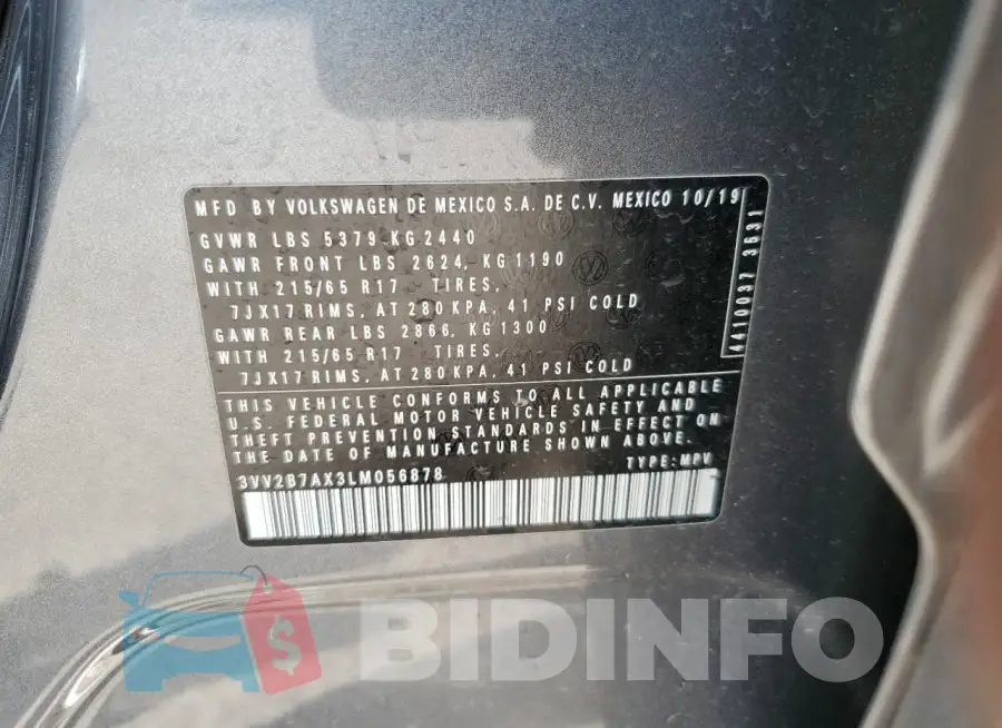3VV2B7AX3LM056878 Photo# 13