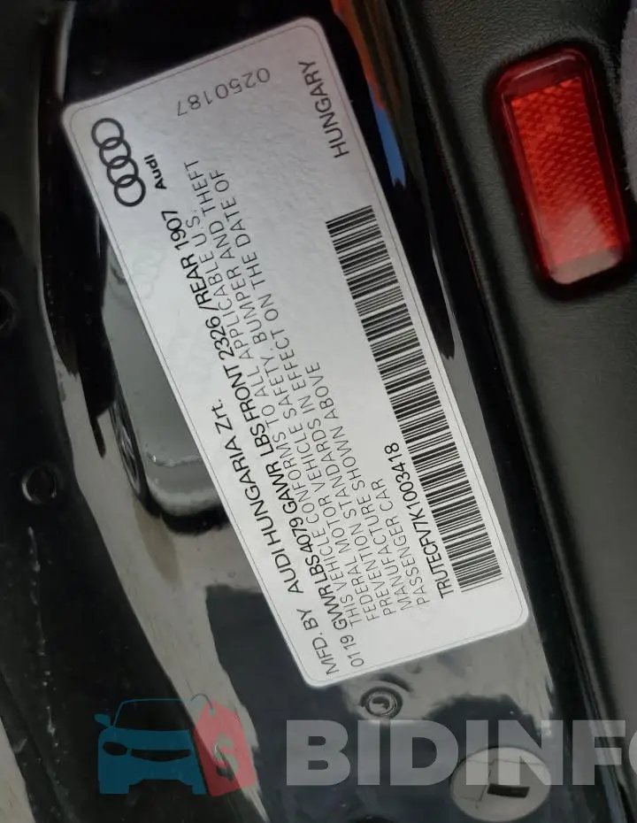 TRUTECFV7K1003418 Photo# 13