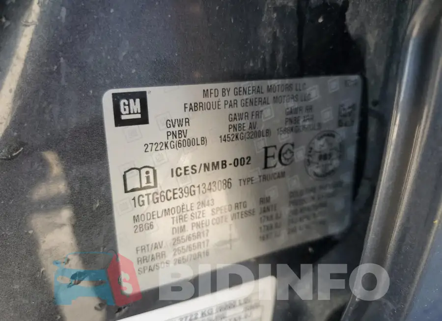 1GTG6CE39G1343086 Photo# 12
