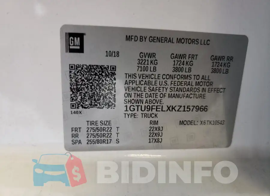 1GTU9FELXKZ157966 Photo# 12