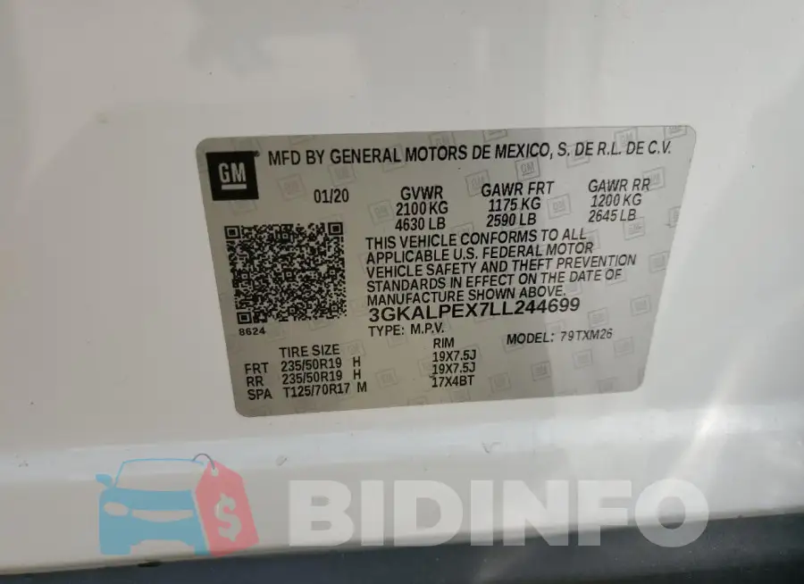 3GKALPEX7LL244699 Photo# 12