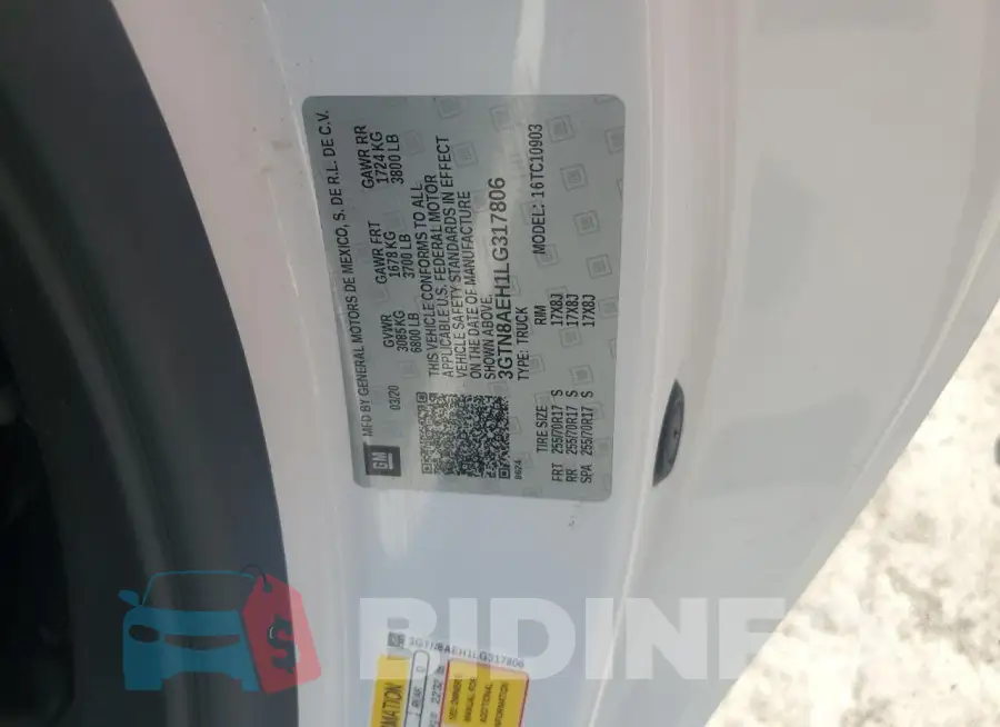 3GTN8AEH1LG317806 Photo# 12