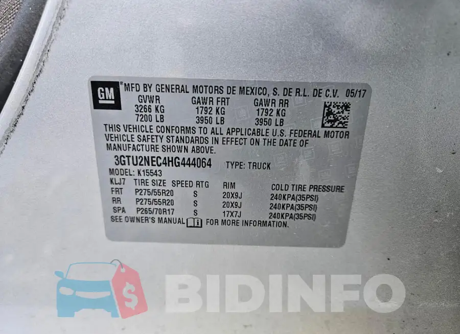 3GTU2NEC4HG444064 Photo# 13
