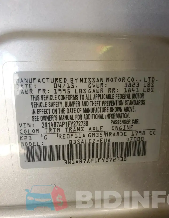 3N1AB7AP1FY272738 Photo# 12