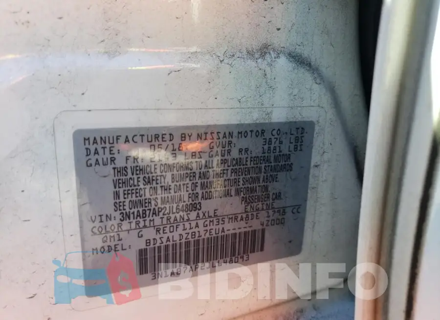 3N1AB7AP2JL648093 Photo# 12