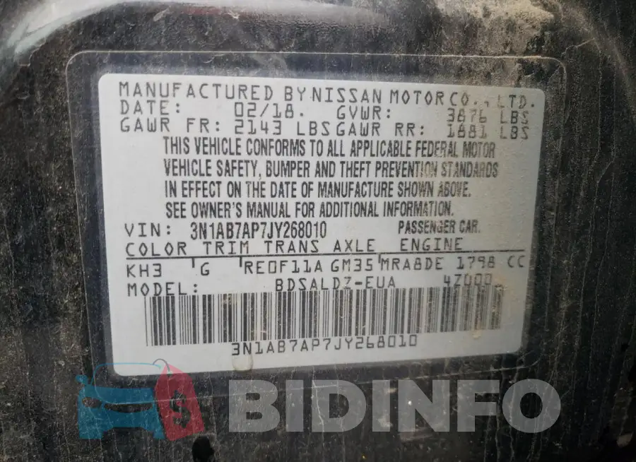3N1AB7AP7JY268010 Photo# 12