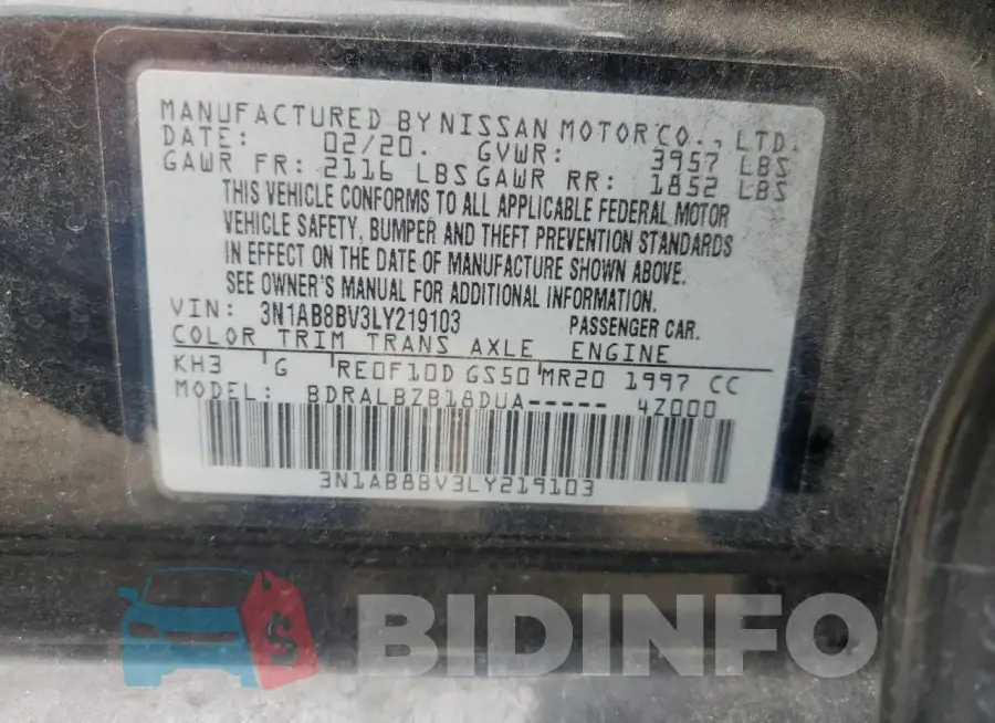 3N1AB8BV3LY219103 Photo# 13