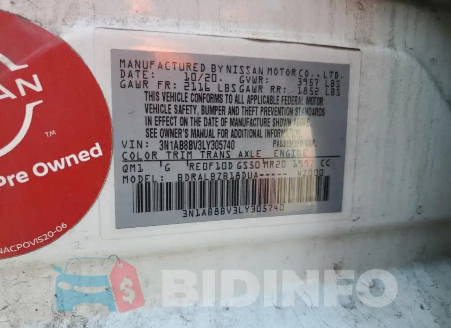 3N1AB8BV3LY305740 Photo# 12