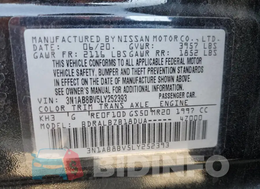 3N1AB8BV5LY252393 Photo# 12