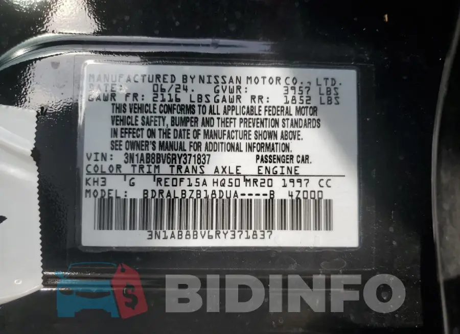3N1AB8BV6RY371837 Photo# 12