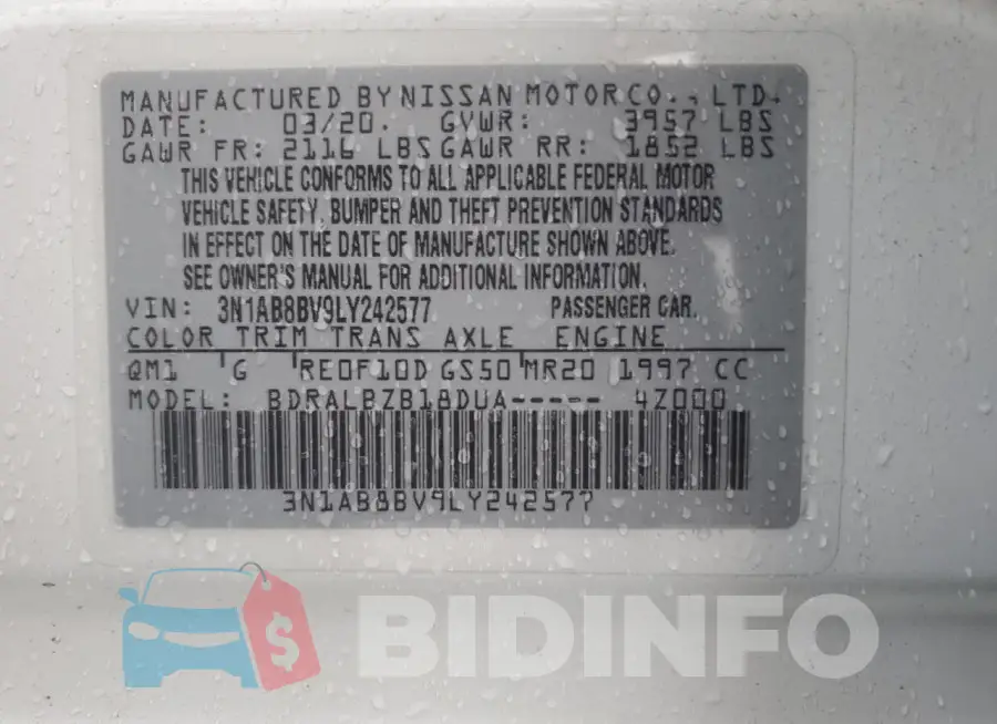 3N1AB8BV9LY242577 Photo# 12