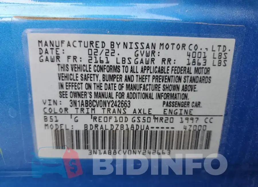 3N1AB8CV0NY242663 Photo# 12