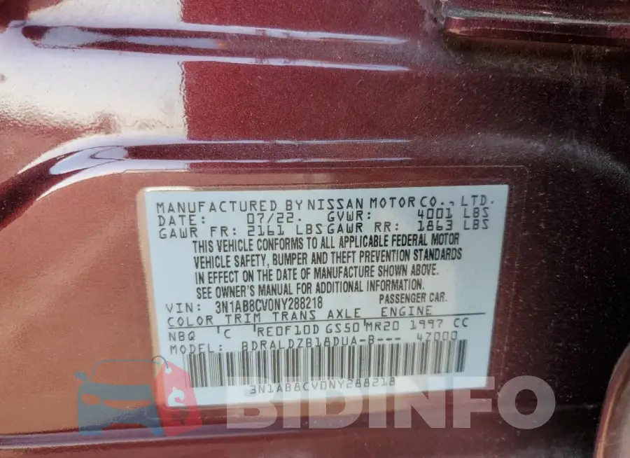 3N1AB8CV0NY288218 Photo# 12