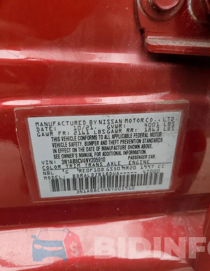 3N1AB8CV4NY205910 Photo# 13