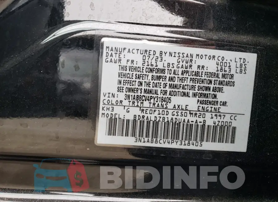 3N1AB8CV4PY318405 Photo# 12