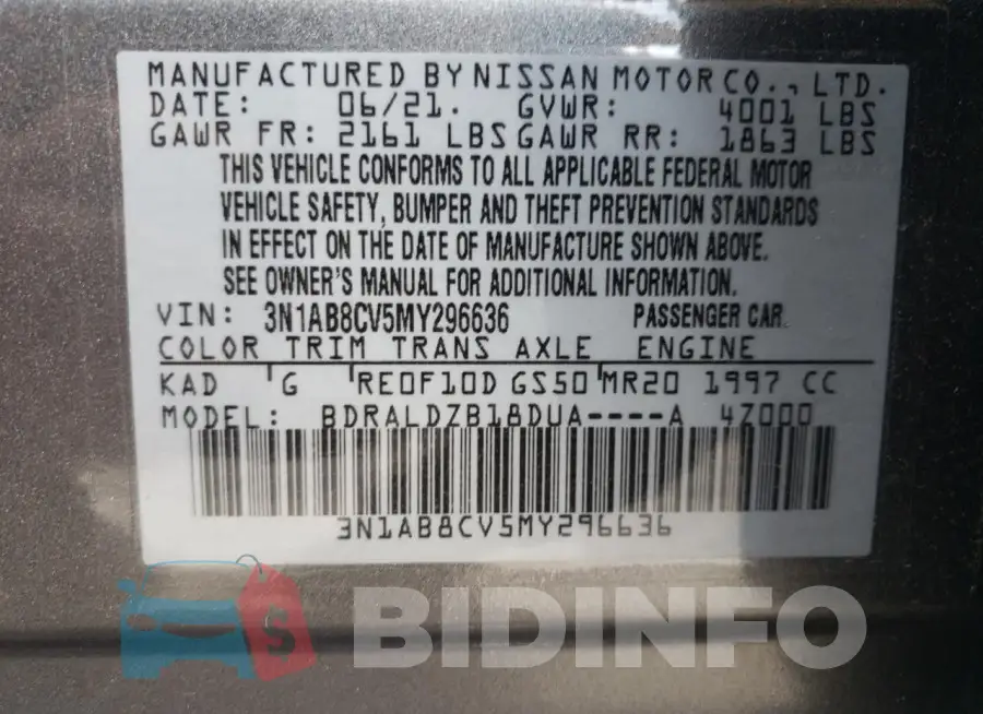 3N1AB8CV5MY296636 Photo# 12