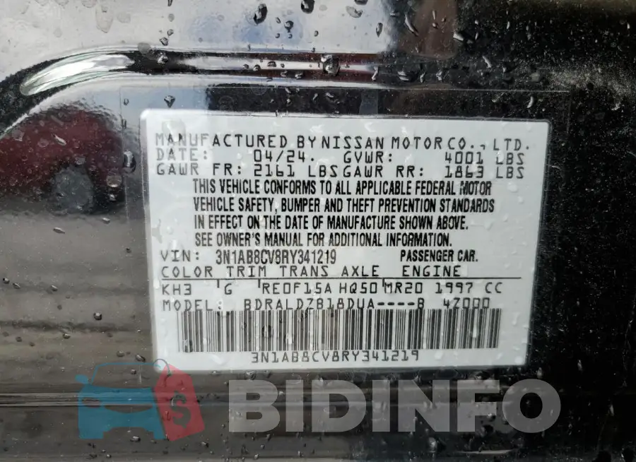 3N1AB8CV8RY341219 Photo# 13
