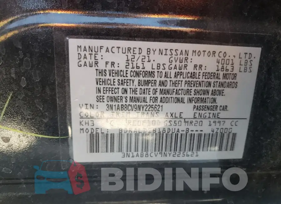 3N1AB8CV9NY225621 Photo# 12