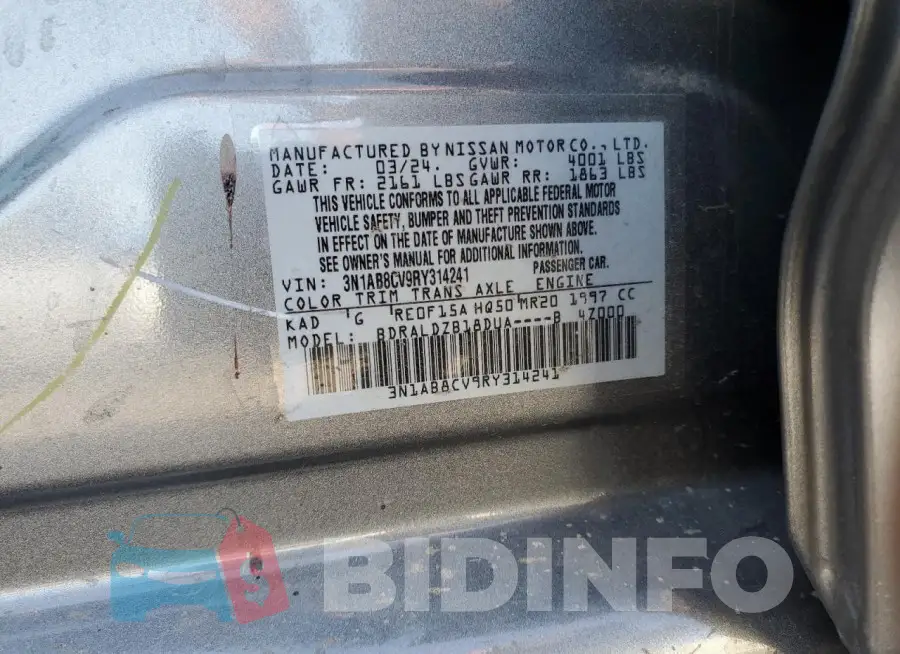 3N1AB8CV9RY314241 Photo# 13