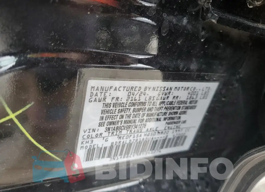 3N1AB8CV9RY341276 Photo# 13