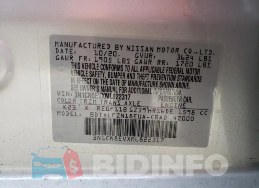 3N1CN8EVXML822317 Photo# 12