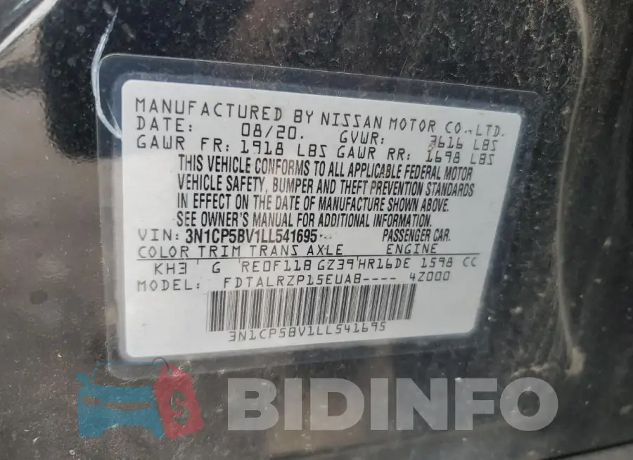 3N1CP5BV1LL541695 Photo# 12