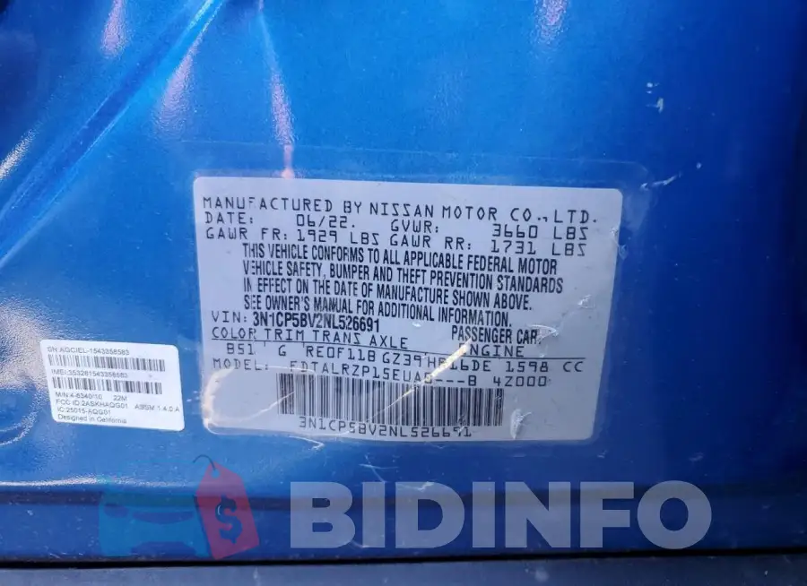 3N1CP5BV2NL526691 Photo# 13
