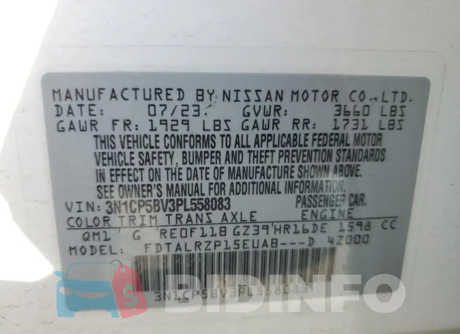 3N1CP5BV3PL558083 Photo# 12