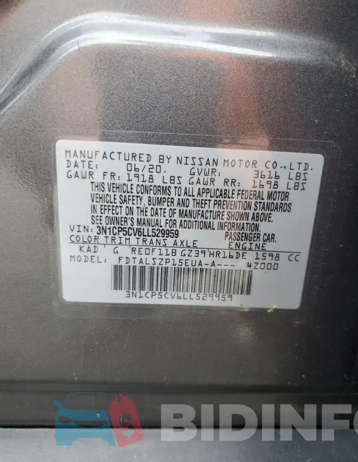 3N1CP5CV6LL529959 Photo# 13