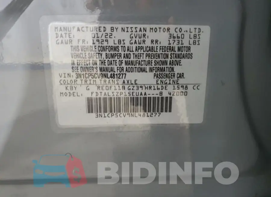 3N1CP5CV9NL481277 Photo# 13