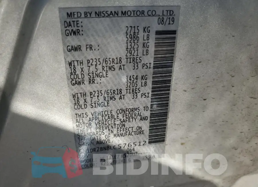 5N1DR2BN8LC576512 Photo# 14