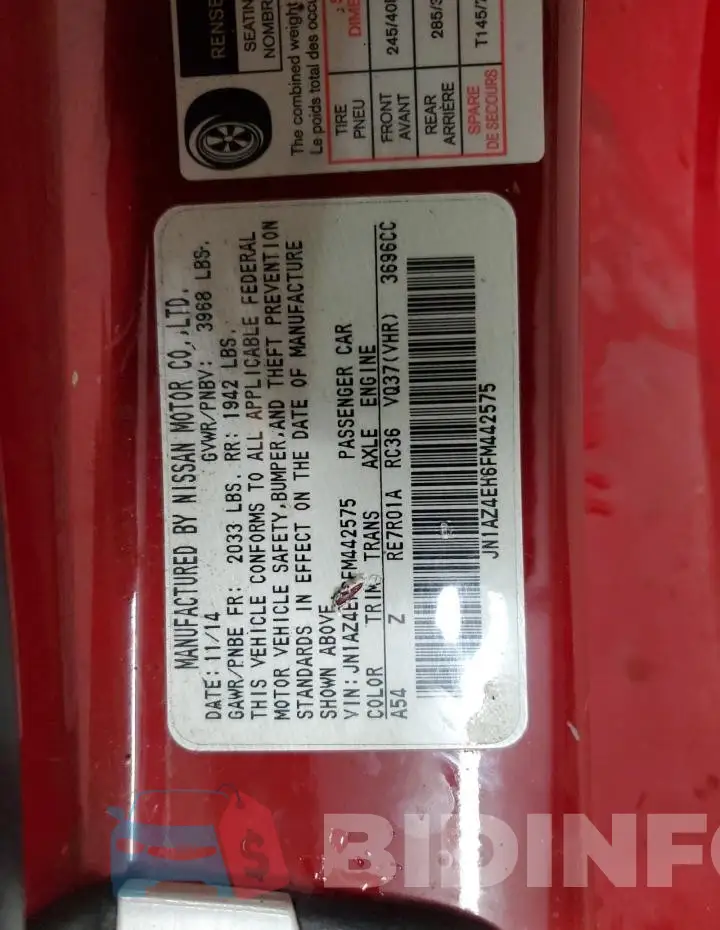JN1AZ4EH6FM442575 Photo# 12