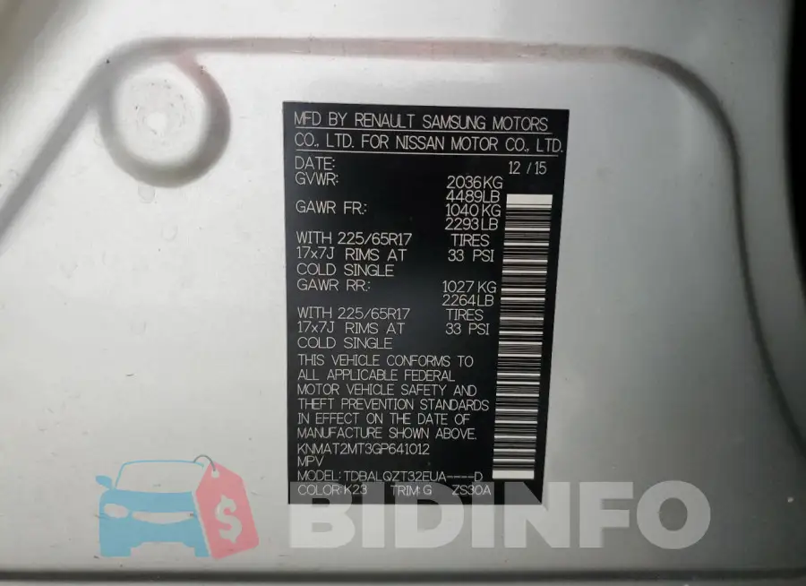 KNMAT2MT3GP641012 Photo# 13