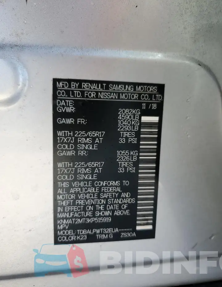 KNMAT2MT3KP515919 Photo# 14