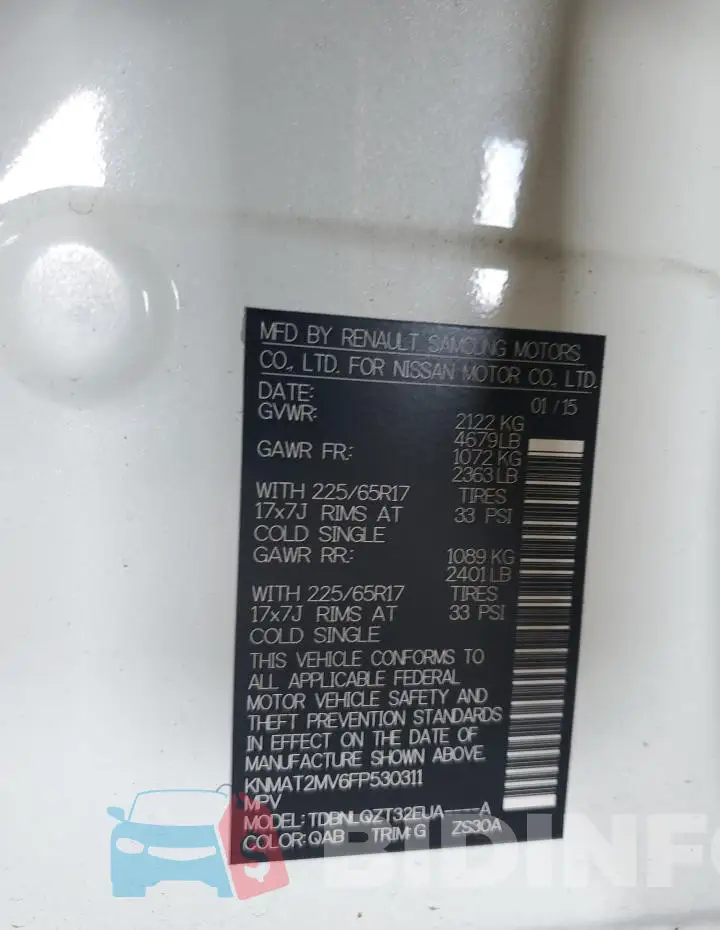 KNMAT2MV6FP530311 Photo# 14
